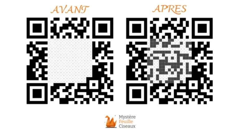 Code QR code à colorier pour chasse au trésor et escape game