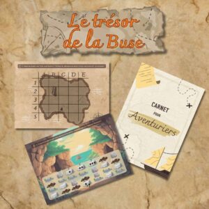 3 pages de la chasse au trésor pirate