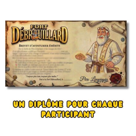 Fort debrouillard_diplome Diplôme jeu à imprimer Fort Débrouillard : escape game 6-11 ans façon Fort Boyard