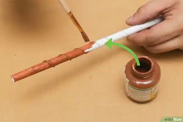 Baguette magique fabriquée en papier roulé
