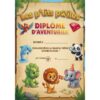Chasse au tresor Ptits poilus - Le rubis du soleil - Diplôme Les P'tits Poilus - Le rubis du soleil : Chasse au trésor savane (3-5 ans) 🌅