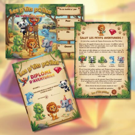 Les P'tits Poilus - Le rubis du soleil : Chasse au trésor savane (3-5 ans) 🌅