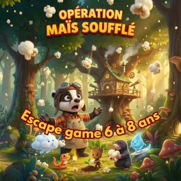 Opération_mais_soufflé_presentation_complete Escape game nature et aventure à imprimer avec énigmes et indices pour enfants 6-8 ans