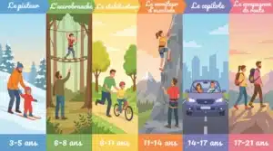 Schéma des 6 postures de l'éducation positive et de la continuité éducative