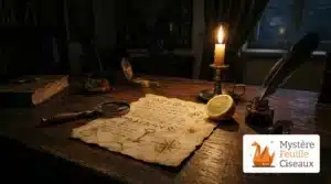 Révélation d'un message secret avec du jus de citron