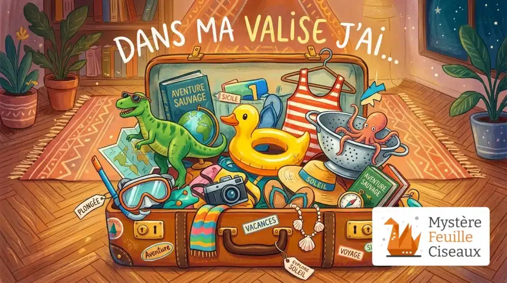Jeu de mémoire : Dans ma valise j'ai avec des objets absurdes